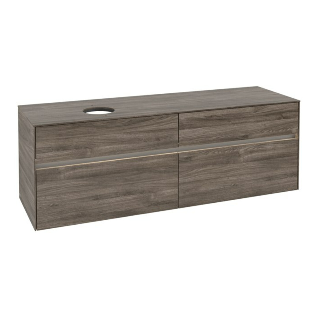 V&B Waschtischunterschrank Collaro 160x54,8x50cm, WT l, LED 12W, st. Oa