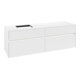 V&B Waschtischunterschrank Collaro 160x54,8x50cm, WT l, LED 12W, wh. ma-1