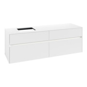V&B Waschtischunterschrank Collaro 160x54,8x50cm, WT l, LED 12W, wh. ma