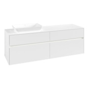 V&B Waschtischunterschrank Collaro 160x54,8x50cm, WT l, LED 12W, wh. ma