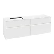 V&B Waschtischunterschrank Collaro 160x54,8x50cm, WT l, LED 12W, wh. ma-3