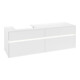 V&B Waschtischunterschrank Collaro 160x54,8x50cm, WT l, LED 12W, wh. ma-1