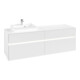 V&B Waschtischunterschrank Collaro 160x54,8x50cm, WT l, LED 12W, wh. ma-3