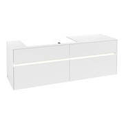 V&B Waschtischunterschrank Collaro 160x54,8x50cm, WT l, LED 12W, wh. ma-3