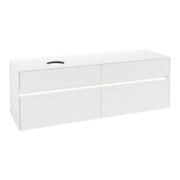 V&B Waschtischunterschrank Collaro 160x54,8x50cm, WT l, LED 12W, wh. ma-3