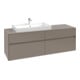 V&B Waschtischunterschrank Collaro 160x54,8x50cm, WT l, LED 12W, wine r-1