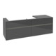 V&B Waschtischunterschrank Collaro 160x54,8x50cm, WT l, m LED, glo Gr-1