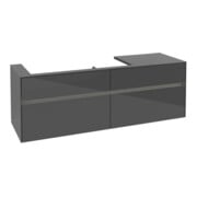 V&B Waschtischunterschrank Collaro 160x54,8x50cm, WT l, m LED, glo Gr