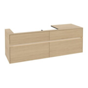 V&B Waschtischunterschrank Collaro 160x54,8x50cm, WT l, m LED, Nord Oa