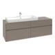 V&B Waschtischunterschrank Collaro 160x54,8x50cm, WT l, m LED, volc bla-1