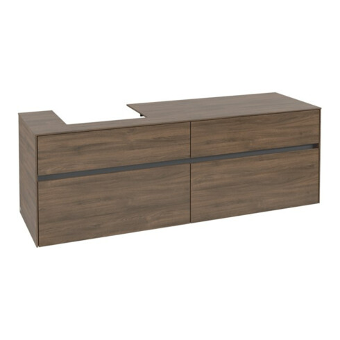 V&B Waschtischunterschrank Collaro 160x54,8x50cm, WT links, arizona oak