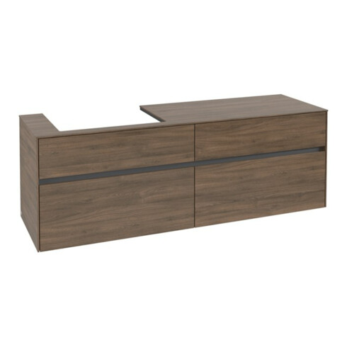 V&B Waschtischunterschrank Collaro 160x54,8x50cm, WT links, arizona oak