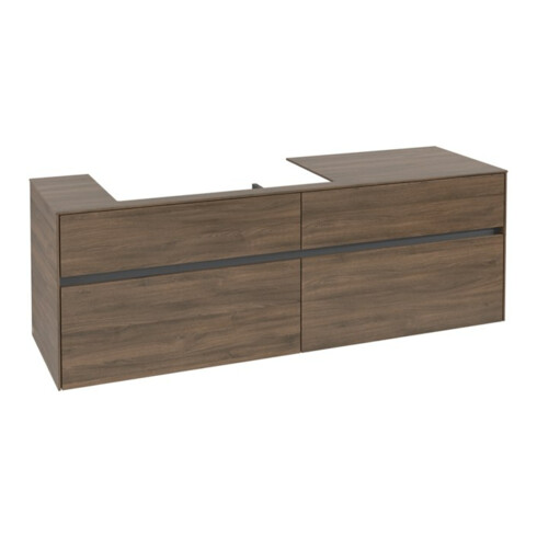 V&B Waschtischunterschrank Collaro 160x54,8x50cm, WT links, arizona oak
