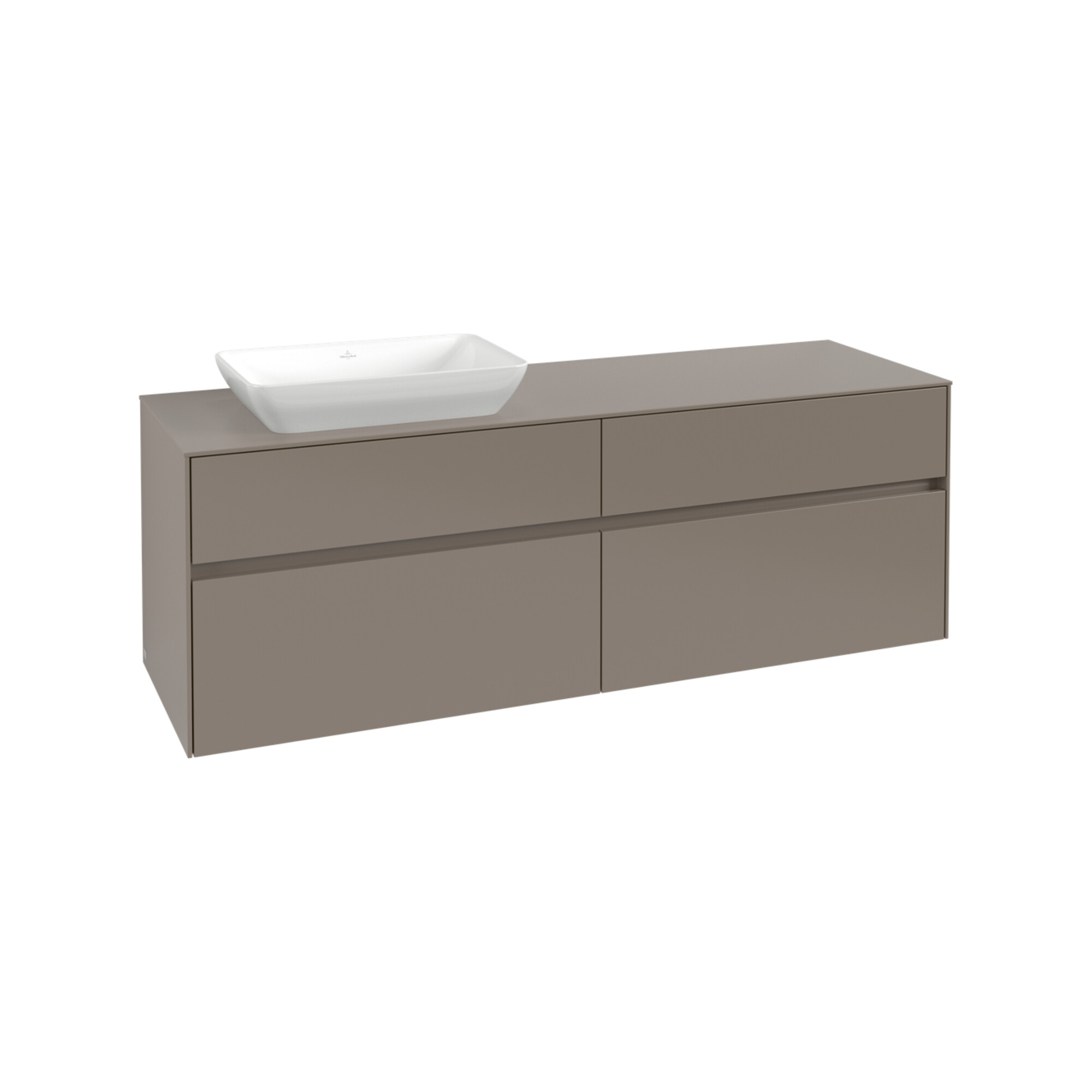V&B Waschtischunterschrank Collaro 160x54,8x50cm, WT links, black oak ; Villeroy & Boch