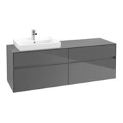 V&B Waschtischunterschrank Collaro 160x54,8x50cm, WT links, glossy grey-3