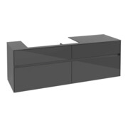 V&B Waschtischunterschrank Collaro 160x54,8x50cm, WT links, glossy grey-4