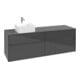 V&B Waschtischunterschrank Collaro 160x54,8x50cm, WT links, Glossy Grey-1