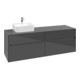 V&B Waschtischunterschrank Collaro 160x54,8x50cm, WT links, glossy grey-1