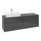 V&B Waschtischunterschrank Collaro 160x54,8x50cm, WT links, glossy grey-1