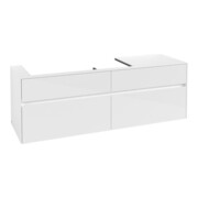 V&B Waschtischunterschrank Collaro 160x54,8x50cm, WT links, glossy white-3