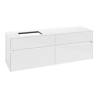 V&B Waschtischunterschrank Collaro 160x54,8x50cm, WT links, glossy white
