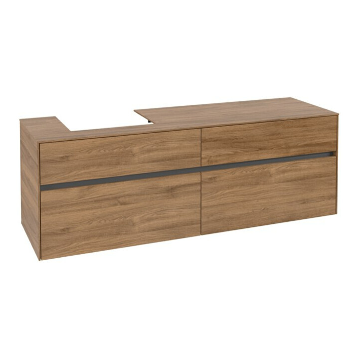 V&B Waschtischunterschrank Collaro 160x54,8x50cm, WT links, kansas oak