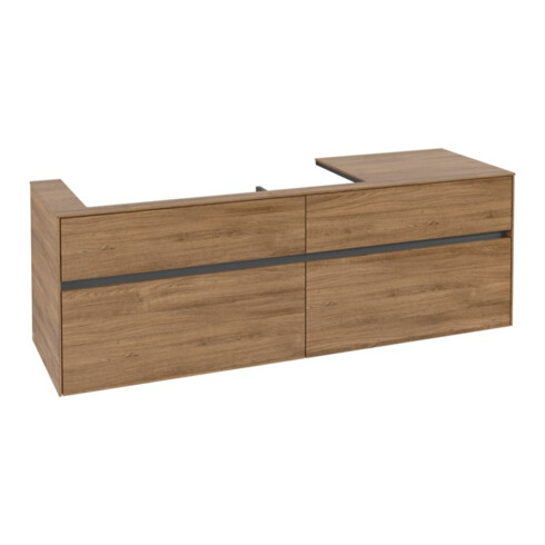 V&B Waschtischunterschrank Collaro 160x54,8x50cm, WT links, kansas oak