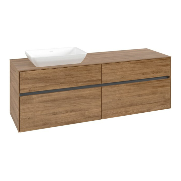 V&B Waschtischunterschrank Collaro 160x54,8x50cm, WT links, kansas oak