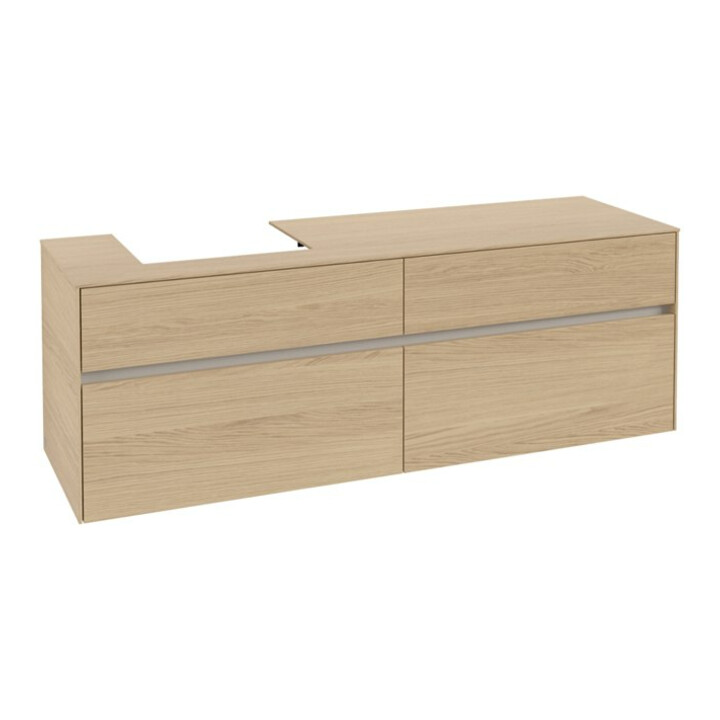V&B Waschtischunterschrank Collaro 160x54,8x50cm, WT links, nordic oak