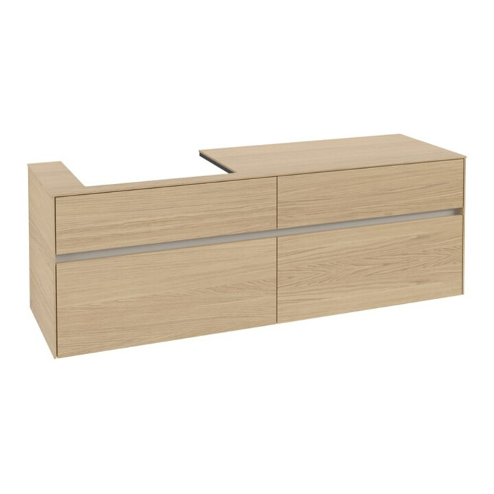 V&B Waschtischunterschrank Collaro 160x54,8x50cm, WT links, nordic oak