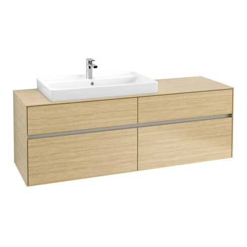 V&B Waschtischunterschrank Collaro 160x54,8x50cm, WT links, nordic oak
