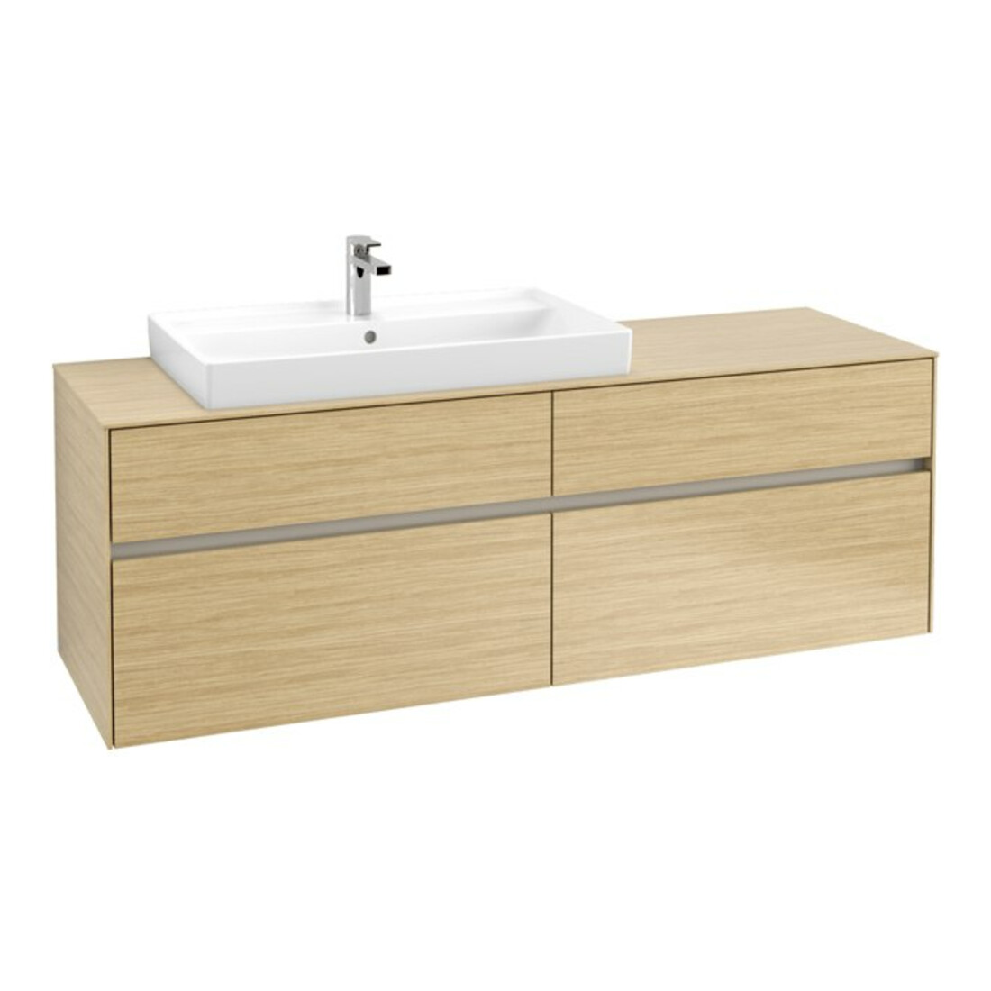 V&B Waschtischunterschrank Collaro 160x54,8x50cm, WT links, nordic oak