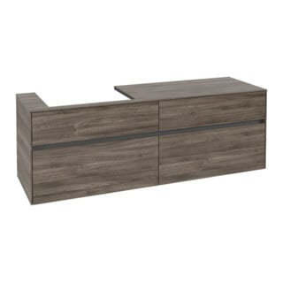 V&B Waschtischunterschrank Collaro 160x54,8x50cm, WT links, stone oak