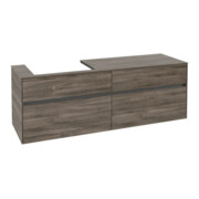 V&B Waschtischunterschrank Collaro 160x54,8x50cm, WT links, stone oak