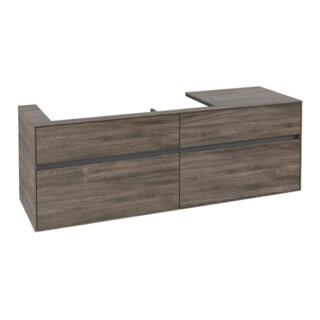 V&B Waschtischunterschrank Collaro 160x54,8x50cm, WT links, stone oak