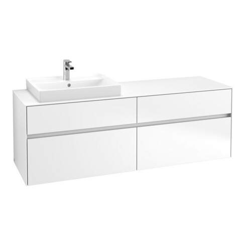 V&B Waschtischunterschrank Collaro 160x54,8x50cm, WT links, white matt