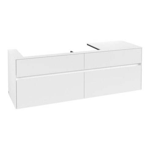 V&B Waschtischunterschrank Collaro 160x54,8x50cm, WT links, white matt