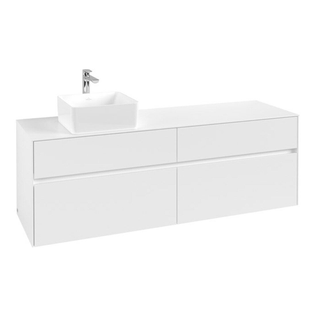 V&B Waschtischunterschrank Collaro 160x54,8x50cm, WT links, White Matt