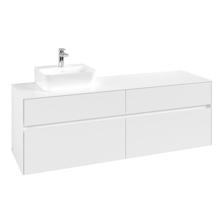 V&B Waschtischunterschrank Collaro 160x54,8x50cm, WT links, white matt
