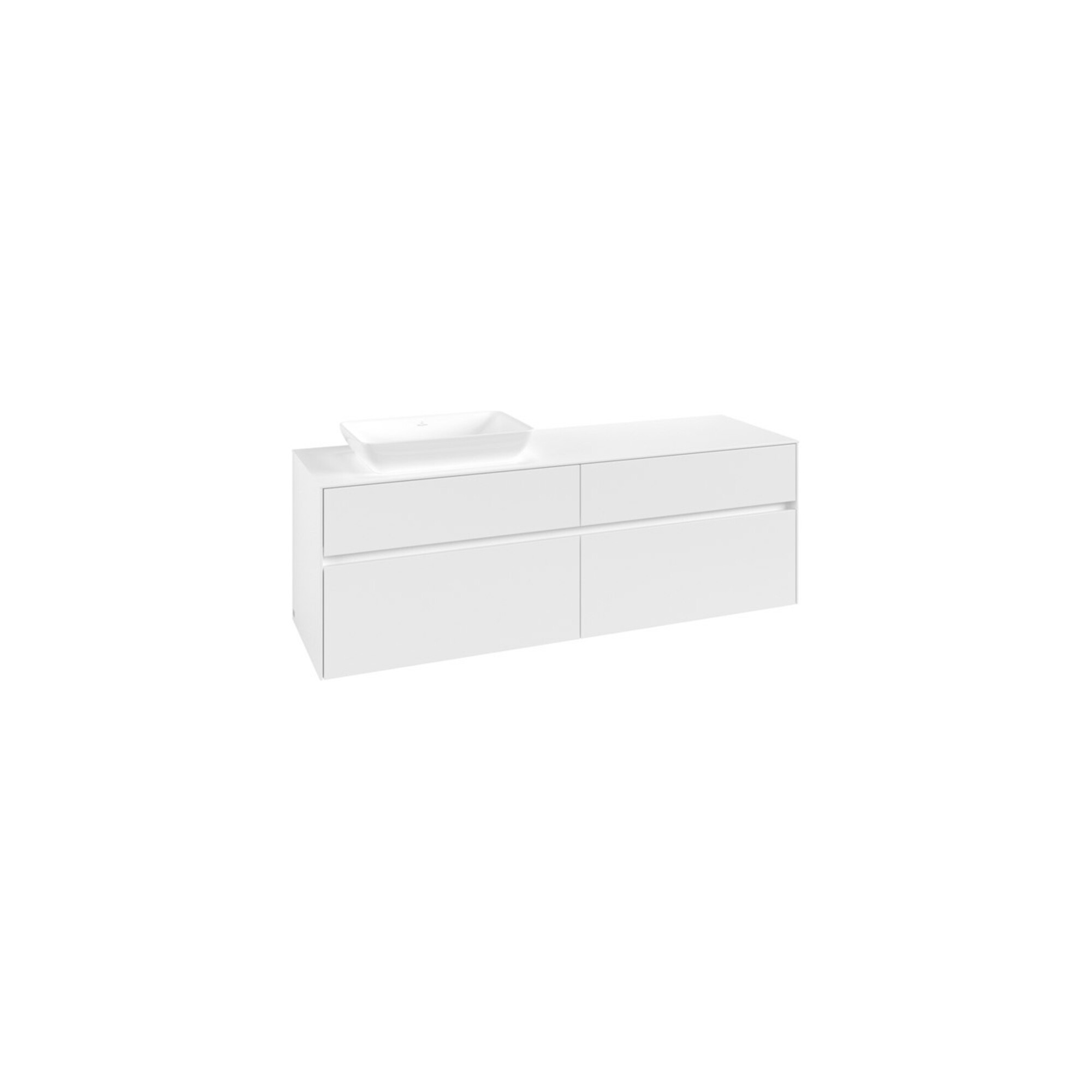 V&B Waschtischunterschrank Collaro 160x54,8x50cm, WT links, white matt ; Villeroy & Boch