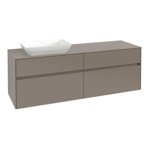 V&B Waschtischunterschrank Collaro 160x54,8x50cm, WT links, white oak