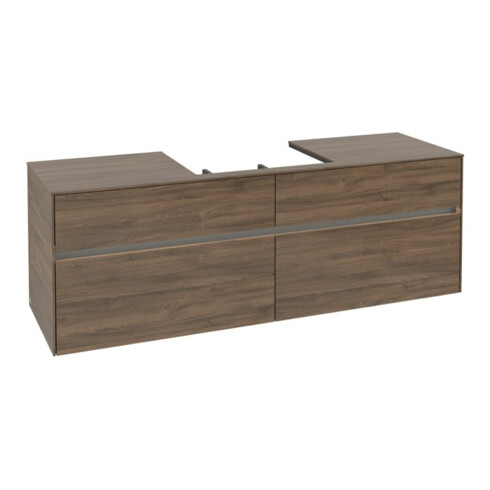 V&B Waschtischunterschrank Collaro 160x54,8x50cm, WT mi, LED 12W, Ariz. Oa
