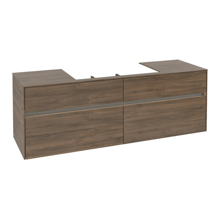 V&B Waschtischunterschrank Collaro 160x54,8x50cm, WT mi, LED 12W, Ariz. Oa