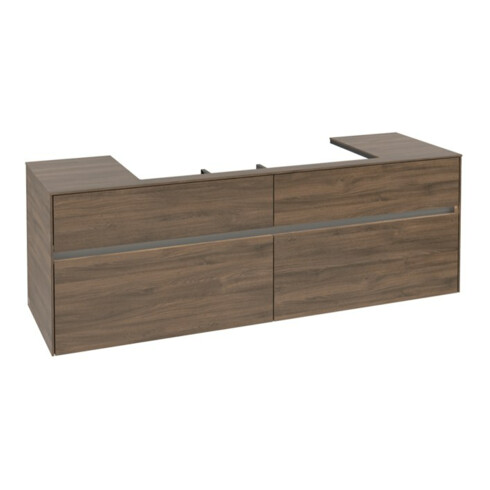 V&B Waschtischunterschrank Collaro 160x54,8x50cm, WT mi, LED 12W, Ariz. Oa