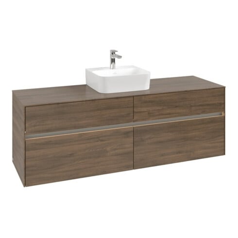 V&B Waschtischunterschrank Collaro 160x54,8x50cm, WT mi, LED 12W, Ariz. Oa