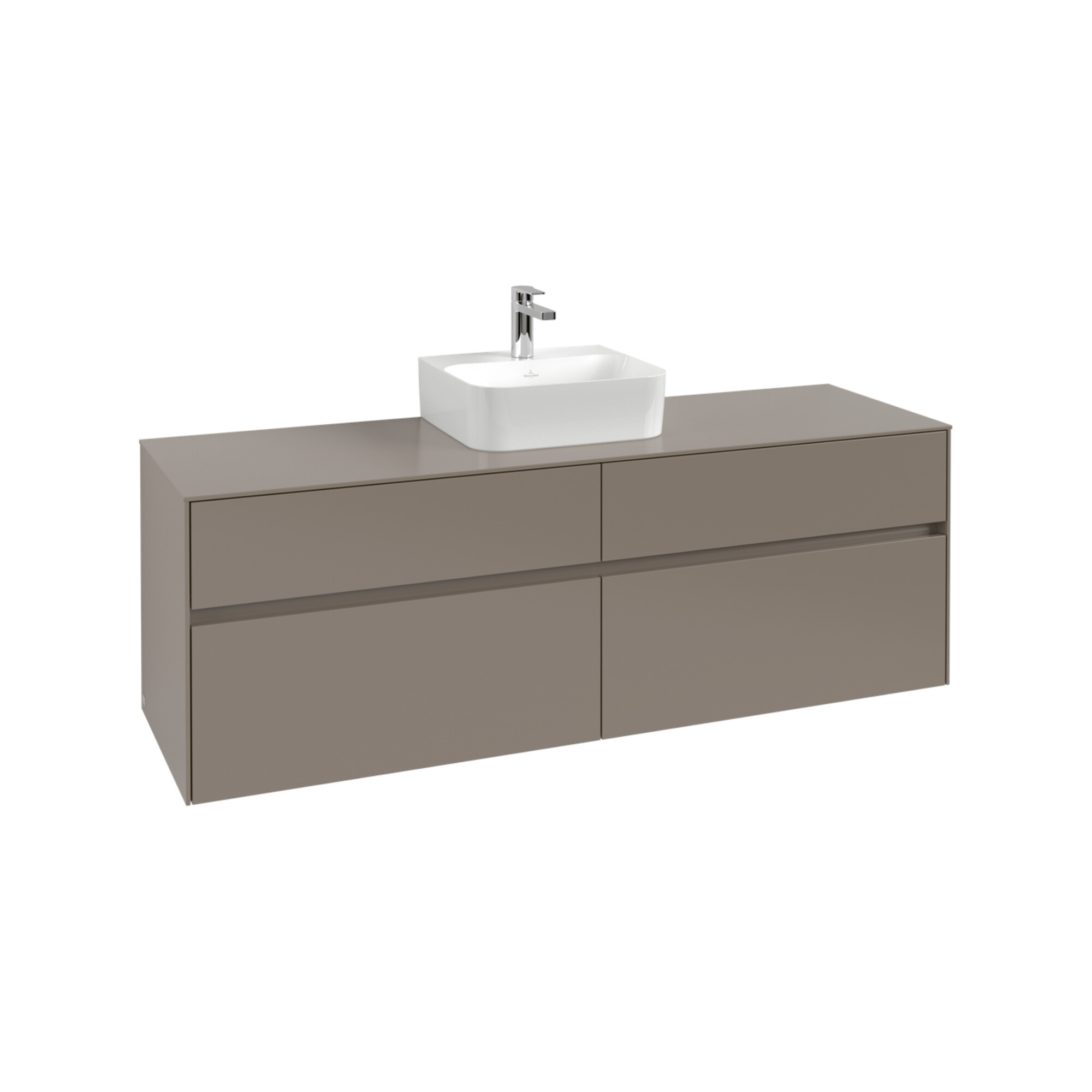 V&B Waschtischunterschrank Collaro 160x54,8x50cm, WT mi, LED 12W, bla Oa ; Villeroy & Boch