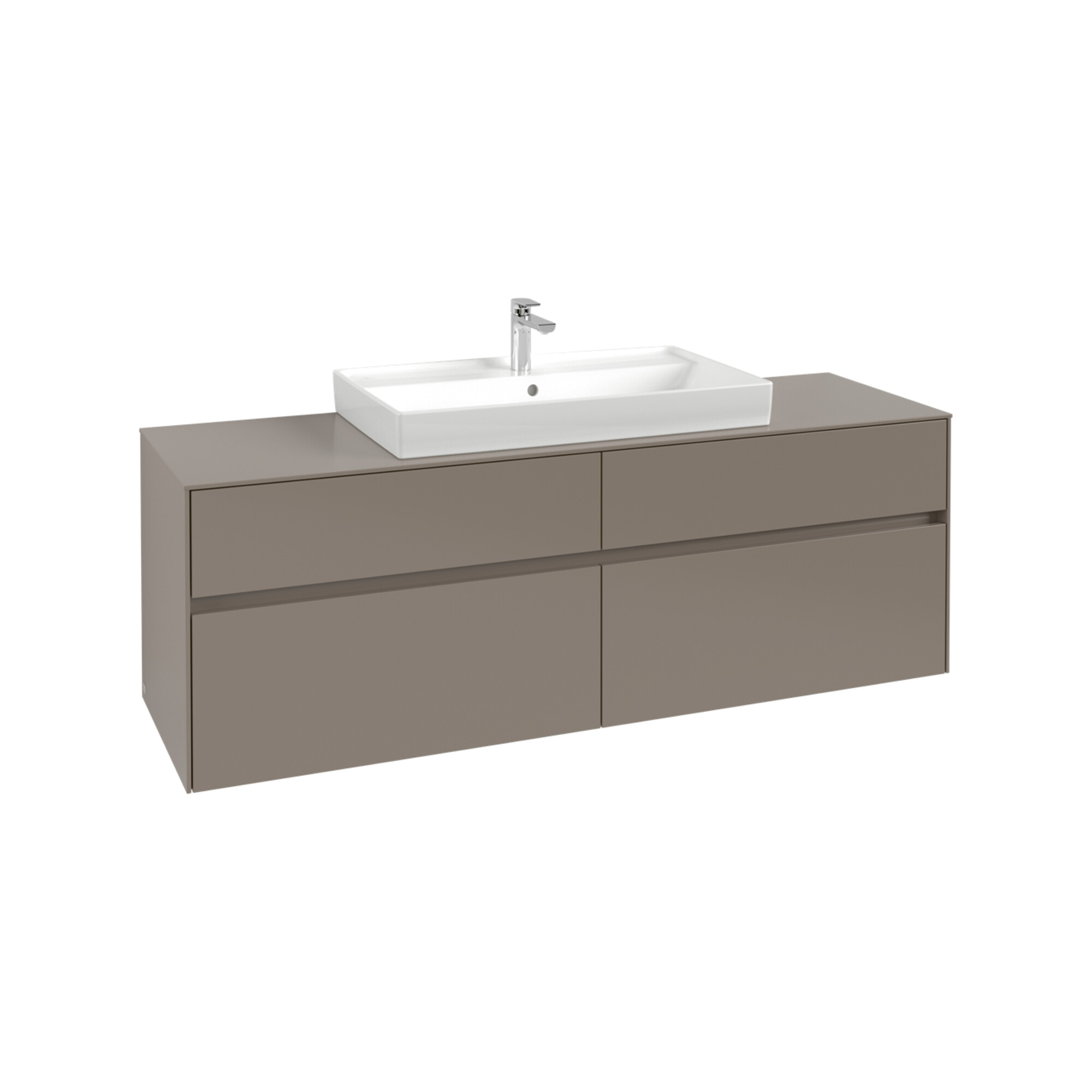 V&B Waschtischunterschrank Collaro 160x54,8x50cm, WT mi, LED 12W, cashm Gr ; Villeroy & Boch