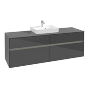 V&B Waschtischunterschrank Collaro 160x54,8x50cm, WT mi, LED 12W, glo Gr