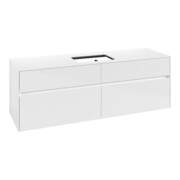 V&B Waschtischunterschrank Collaro 160x54,8x50cm, WT mi, LED 12W, glo wh.-3