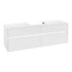 V&B Waschtischunterschrank Collaro 160x54,8x50cm, WT mi, LED 12W, glo wh.